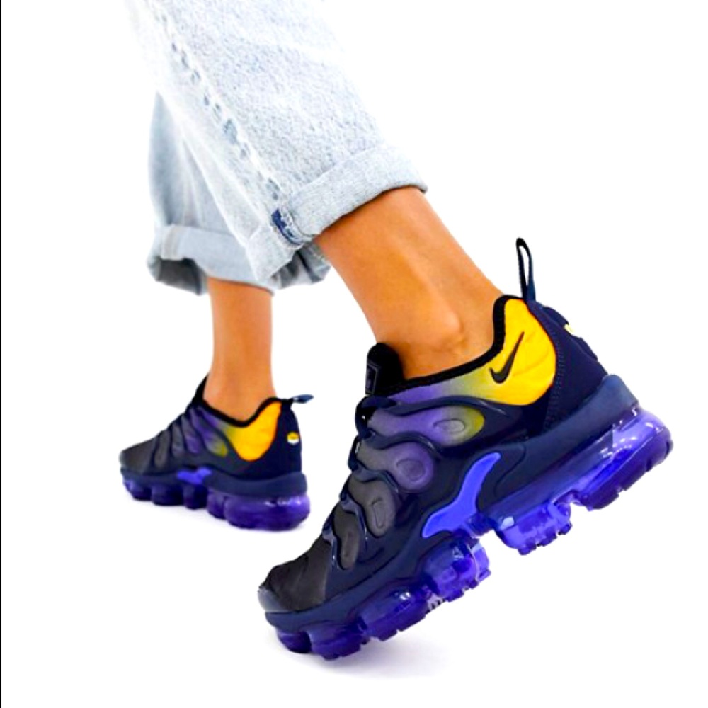 Nike Blue And Yellow Air Vapormax Plus